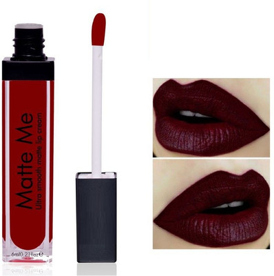 Wonholli Matte Ultra Smooth Liquid Matte Lipstick Waterproof & Smudge proof(Maroon, 6 ml)