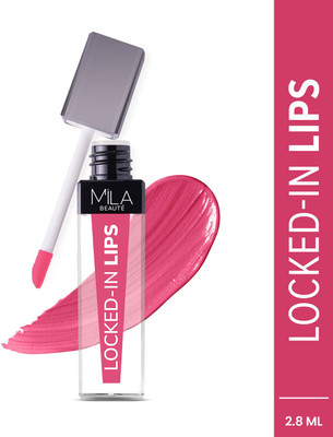 mila beaute Locked In Lips Liquid Lipstick 12 Hour Transfer Proof with Hyaluronic Acid Shade(Rose Soda, 4.5 ml)