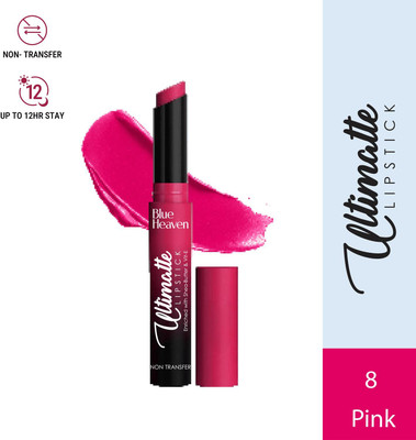 BLUE HEAVEN Ultimatte Non-Transfer Smudge Proof Waterproof Lipstick - Pink 09(Pink, 1 ml)