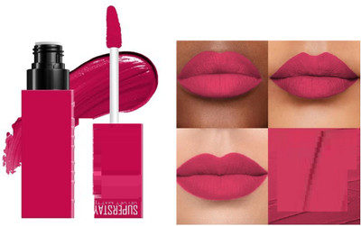 Luipui New Color Matte Lipstick Lightweight, Long-lasting (Sets 1(DARK PINK, 4 ml)