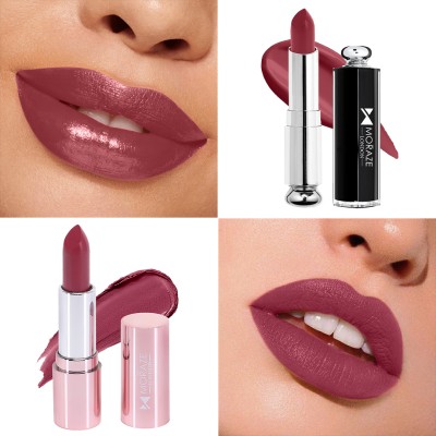 MORAZE Pack Of 2 Stick Creamy Lipstick Waterprrof Long-Lasting(EyesU+Sweet) 8.5gm(Stick Adict, 8.5 g)