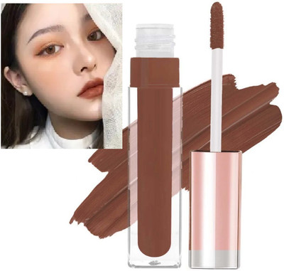 tanvi27 Intense Waterproof Long Lasting Matte Finish Coffee Brown Lipstick(Coffee Brown, 6 ml)
