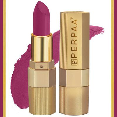 Perpaa Xpression Matte Lipstick Waterproof Enriched with Vitamin E One Stroke Application (5-8 Hrs Stay)((Matte Magenta), 3.5 g)