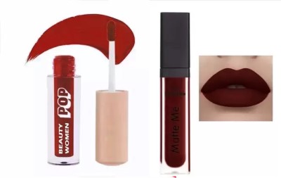 BLUSHIS Matte Longlasting Lipstick Smudgeproof & Waterproof Maaron colour 2 pc(Maroon, 12 ml)