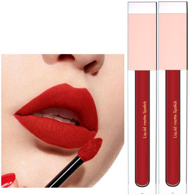 Latixmat Hot Red Liquid Matte Waterproof Ultra Smooth Long Lasting Liquid Lipstick(Hot Red, 12 ml)