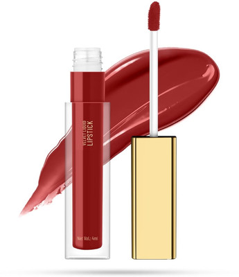 HUZURLU Comfortable Wear | Glides Smoothly Lipstick(CHERRY RED, 4 ml)