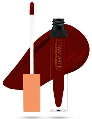 GABBU Liquid Lipstick, Smudgeproof & Lasts For 20Hrs(dark red, 9 ml)