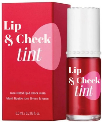 Love Nature Huda Professional Cheek Tint Lip Tint and Stains,Tined Finish Red Lipgloss Pack-of-1(red, 12.5 ml)
