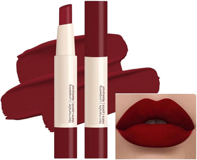 FLORERO Creamy matte finish smudge proof water proof lipstick dark maroon crayon(BRIDAL MEHROON, 7 g)
