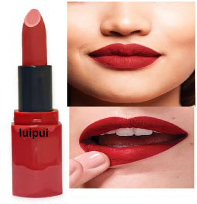 Luipui red matte look lipstick waterproof best for women(red, 6 g)