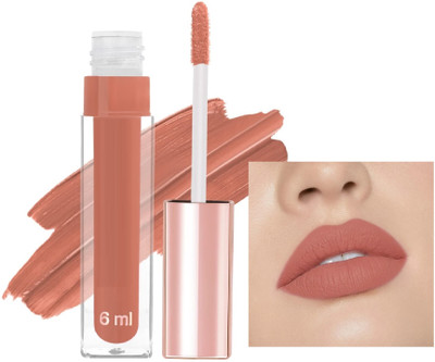 AFARAXIA Brown Matte finish Smudge-Proof, Lightweight lipstick(light brown, 6 ml)