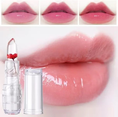 GABBU Crystal Flower Jelly Lipstick Lips Moisturizer Magic Temperature Color Change(yellow, 3.6 g)