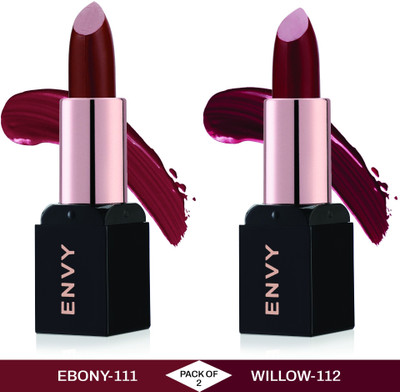 C.A.L. Los Angeles Envy Lipstick-Ebony & Willow(Combo-2)(Ebony & Willow, 8 g)