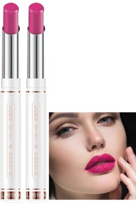 Emijun Combo Crayon Lipstick Velvet Soft Long Lasting Non-Transfer Pink(Pink, 7.6 g)