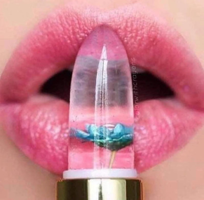 GULGLOW99 Lipstick Color Changing Jelly Flower Crystal Temperature Color Change(TRANSPRENT, 3.6 g)