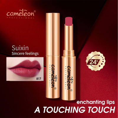 Cameleon MATTE STYLE 24 HOURS STAY NON TRANSFER,WATERPROOF LIPSTIC(Coral Red, 4 g)