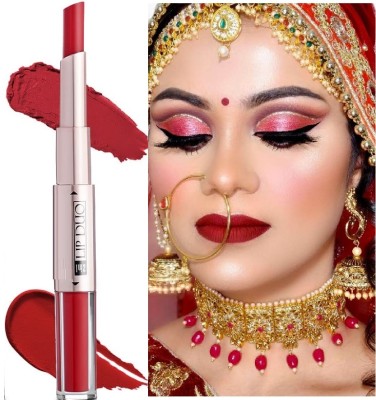 HUZURLU Lip Glaze Double Head Lip Makeup(BRIDAL RED, LIGHT RED, 10 ml)