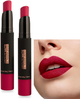 ADJD Combo Absolute Matte Non Transfer Premium Lipstick ruby red(ruby red, 7 g)