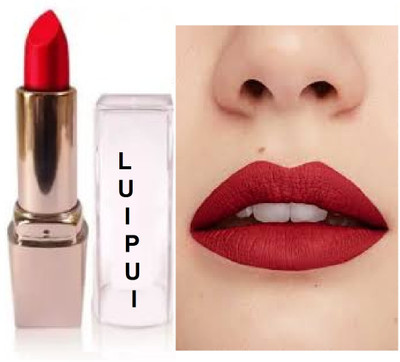 Luipui red matte lipstick waterproof and amazing(red, 6 g)