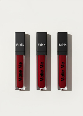 Fairlis Triple Maroon Lipstick Pack – Intense Matte, Smooth Glide(Maroon, 18 ml)