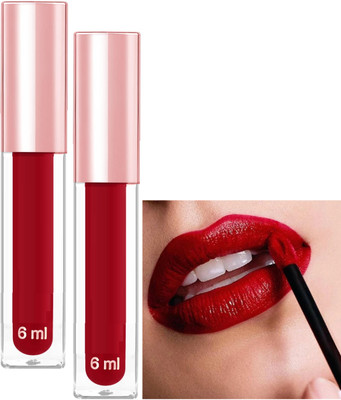 ADJD Combo Velvety Soft Finish Weightless Formula Long Lasting Lipstick Dark red(Dark red, 12 ml)