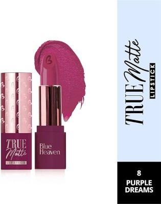 BLUE HEAVEN True Matte Lipsticks for women with 2x Intense pigment(Purple Dream, 8 g)