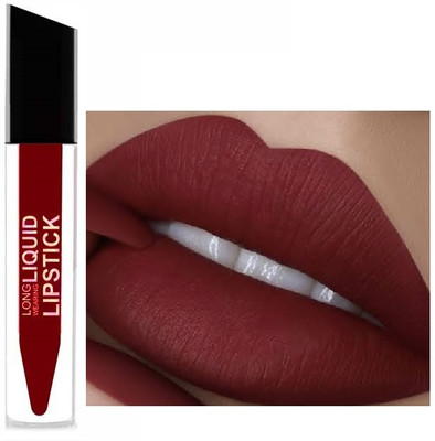 GABBU Non Transfer Long Lasting Matte Lipstick for Women All Day Rich Colour(dark red, 4 ml)