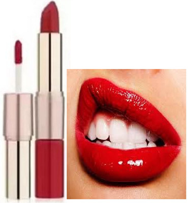 Luipui 2 in 1 red matte lipstick pack of 1 waterproof(red, 6 g)
