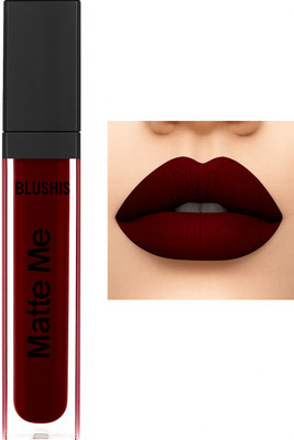 BLUSHIS Non Transfer Smudge Proof Longlasting Sensational Liquid Matte Lipstick(Maroon Touch, 8 ml)