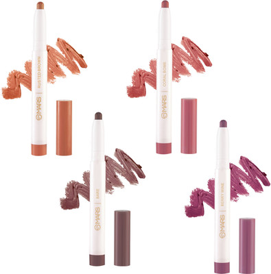 MARS Non Transfer Matte Poppins Lipstick Pack of 4(Berry Wine,Pink Attack,Crazy Raisin,Rusted Brown, 5.2 g)
