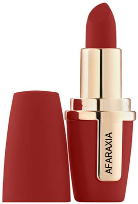 AFARAXIA Matte Pigmented Smudge proof Lipstick | Creamy Matte Long stay Lipstick(Deep red, 4 ml)