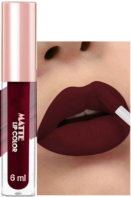tanvi27 WATER PROOF PIGMENTS LIQUID MATTE DARK MAROON NON TRANSFER LIPSTICK(MAROON, 6 ml)