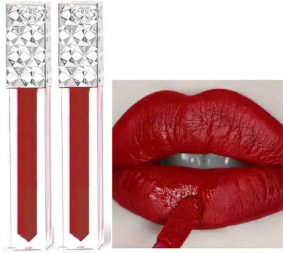 ADJD Combo Non Transfer Smudge Proof Longlasting liquid Matte Lipstick Red(Red, 10 ml)