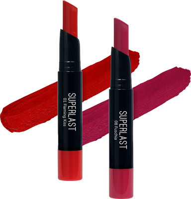 Me-On Superlast Lipstick (Shade 01,08)(Flaming ,, 2 g)