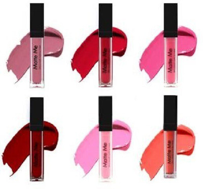 Rsentera Forever Matte Me Liquid Beauty Lipstick Set Of 6(Multicolor, 36 ml)