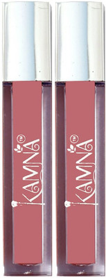 kamna cosmetics Gloosy Lipstick Combo Set of 2 Waterproof Matte Liquid Lipstick, Long Lasting(Reddish Brown, 4 ml)