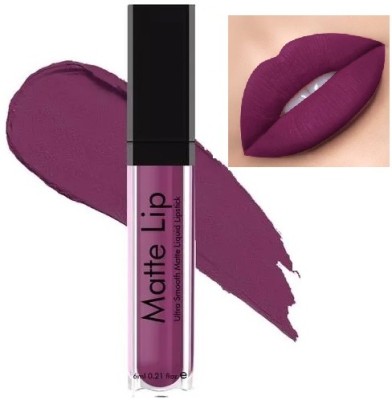 Yuency Purple liquid non transfer water proof lip cream lipstick(purple, 6 ml)