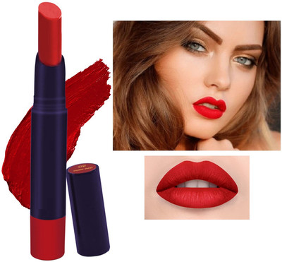 Latixmat Soft Matte Long Stay Smudge Proof Lipstick(Pure Red, 5 g)