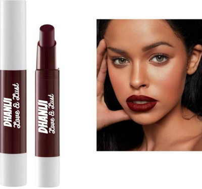 Dhaniji Non Transfer Smudge Proof Crayon Lipstick (Dark Maroon) 36(Maroon, 3 g)