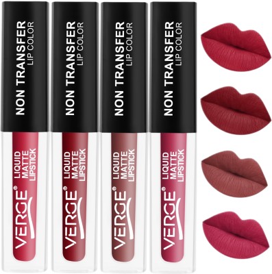 VERGE Lip Shots Non Transfer Waterproof Liquid Lip Color With Long Stay & Matte Finish(Tamed Up!, 16 ml)