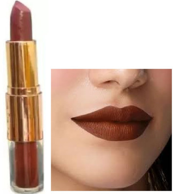 Luipui 2 in 1 smooth trending brown matte finish lipstick pack of 1(brown, 6 g)