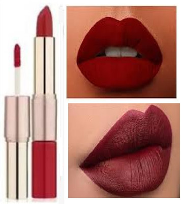 Luipui maroon matte 2 in 1 matte look lipstick pack of 1(maroon, 6 g)