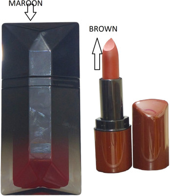 Luipui MAROON AND DARK BROWN COLOUR MATTE LIPSTICK PACK OF 2(BROWN, MAROON, 10 g)