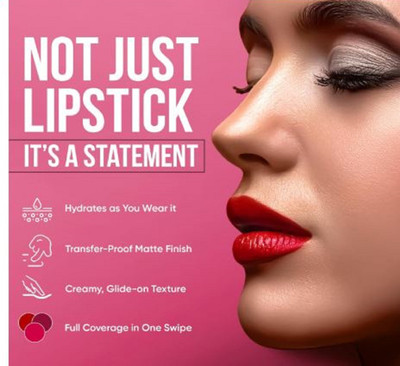 Luipui MATTE LIPSTICK WATERPROOF PACK OF 5(RED, 20 ml)
