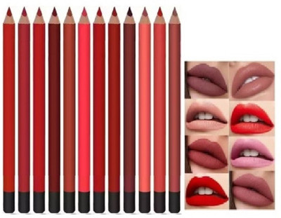 Jiwoo Waterproof Matte Lip Liner Pencil(MULTI COLOR, 12 g)