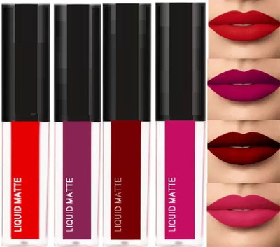 Jiwoo Non Transfer Insta Beauty Waterproof Longlast LIPSTICK(MULTICOLOUR, 12 ml)