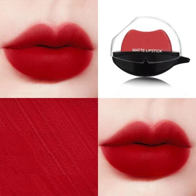 MYEONG Non Transfer And Kiss Proof Lip Shape Cherry Red Color Lipstick(CHERRY RED, 5 ml)