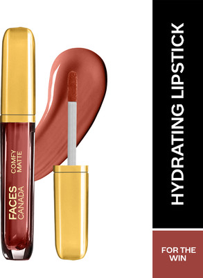 FACES CANADA Comfy Matte Liquid Lipstick| 10HR Stay | No Dryness(For The Win 08, 3.8 ml)
