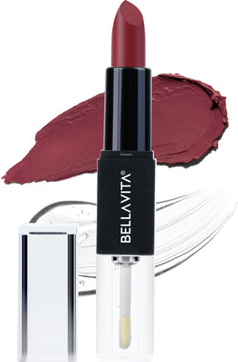 BELLAVITA Two Good! 2-in-1 Lipstick & Gloss Duo | Two Chill | 4.2g Lipstick + 2ml Gloss(Two Flawless, 6.2 ml)