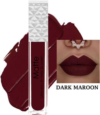 GABBU Non Transfer Smudge Proof Longlasting Sensational Liquid Matte Lipstick(Marron, 6 ml)